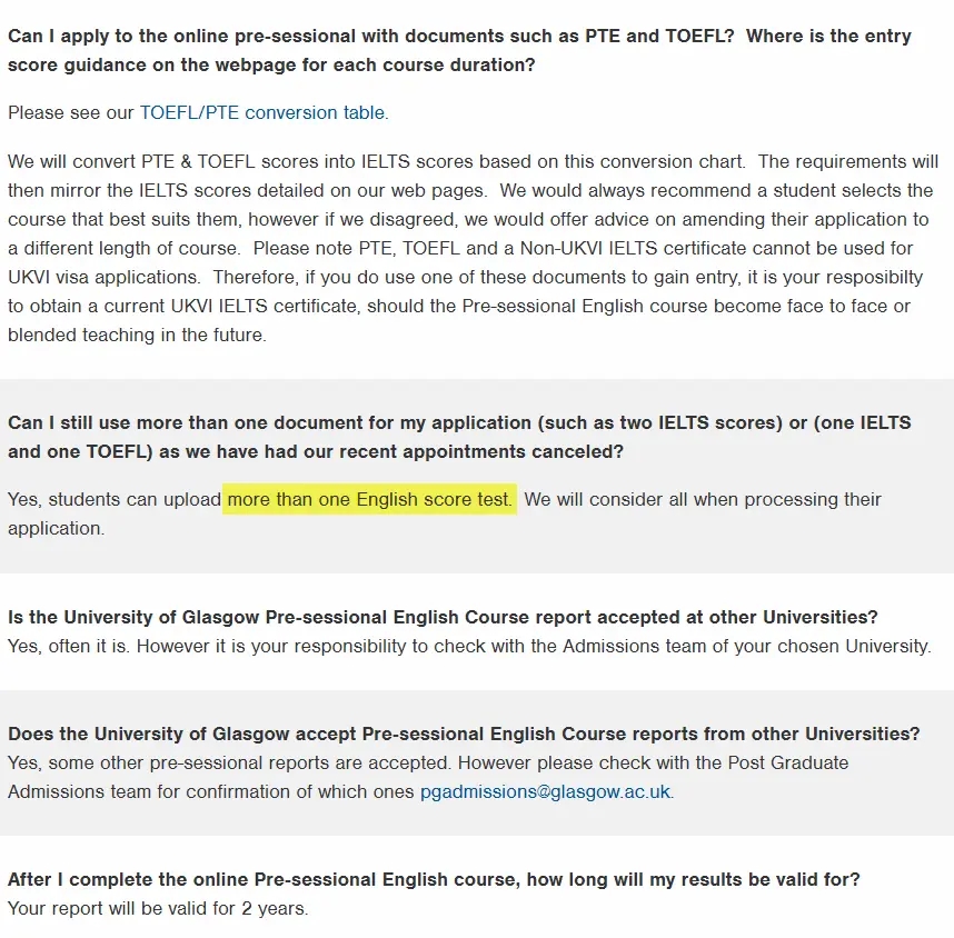 雅思考试那些学校可以拼分？图三