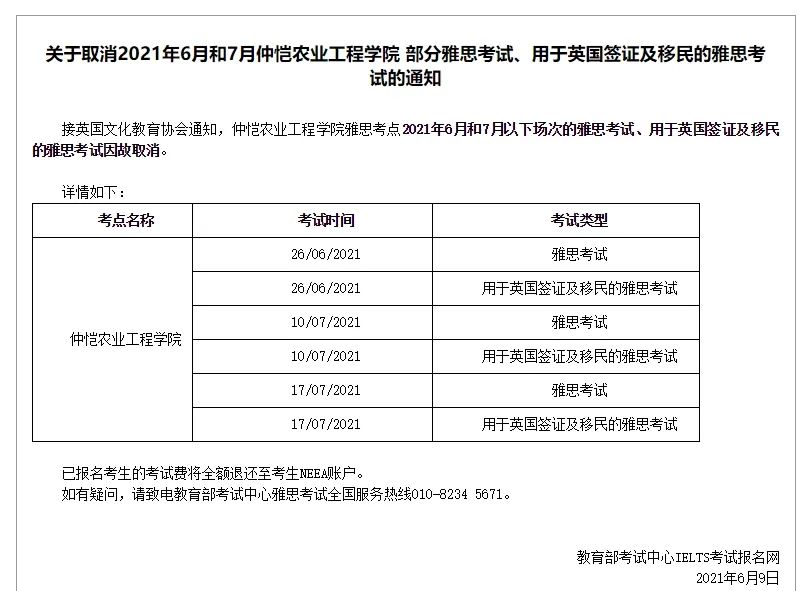 广东省新增部分考点取消6月和7月雅思考试消息  图1